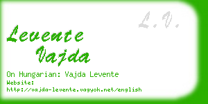 levente vajda business card